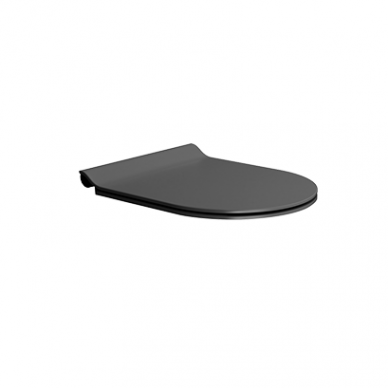 Черный матовый унитаз KUBE X 50x36 Swirlflush® Dualglaze® с крышкой Soft Close, GSI 10