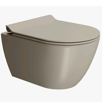 Bebriaunis WC PURA Compact Color 50x36 Swirlflush® Dualglaze® su Soft Close dangčiu, GSI (įvairių spalvų) 16