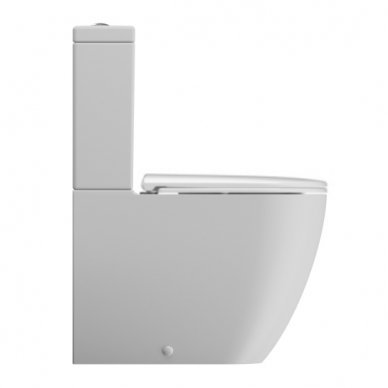 Matinis pastatomas WC PURA Dualglaze® Swirlflush® su Soft Close dangčiu, GSI 14