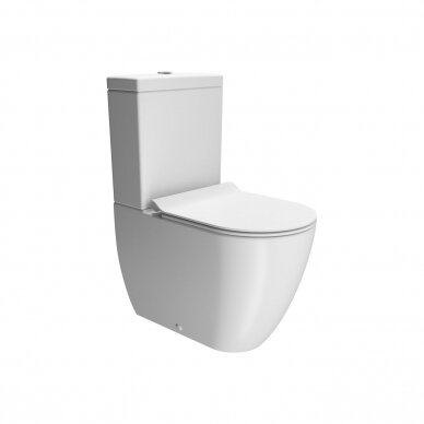 Matinis pastatomas WC PURA Dualglaze® Swirlflush® su Soft Close dangčiu, GSI 12