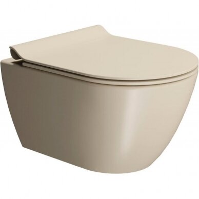 Bebriaunis WC PURA Compact Color 50x36 Swirlflush® Dualglaze® su Soft Close dangčiu, GSI (įvairių spalvų) 14