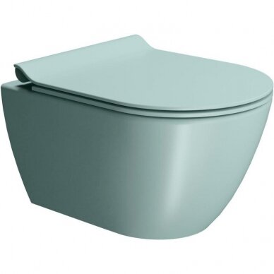 Bebriaunis WC PURA Compact Color 50x36 Swirlflush® Dualglaze® su Soft Close dangčiu, GSI (įvairių spalvų) 15