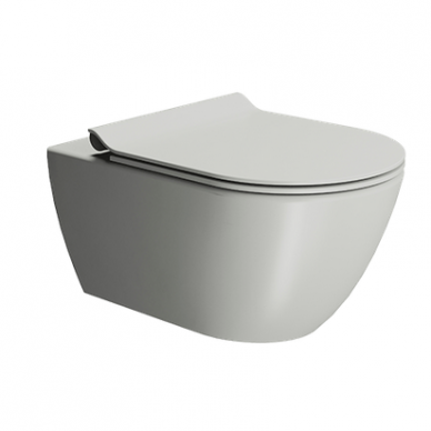 Bebriaunis WC PURA Compact Color 50x36 Swirlflush® Dualglaze® su Soft Close dangčiu, GSI (įvairių spalvų) 13