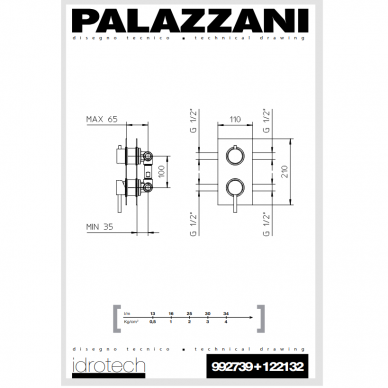 Potinkinis 2-5ių eigų maišytuvas IDROTECH 2, Palazzani 3