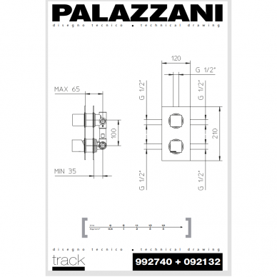 Potinkinis 2-5-ių eigų maišytuvas TRACK, Palazzani 4