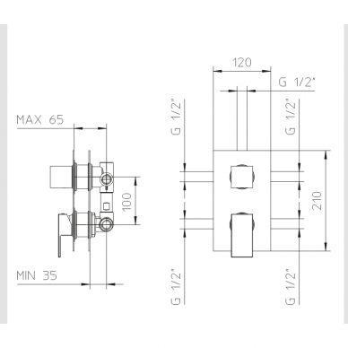 Potinkinis 2-5-ių eigų maišytuvas QADRA, Palazzani 4