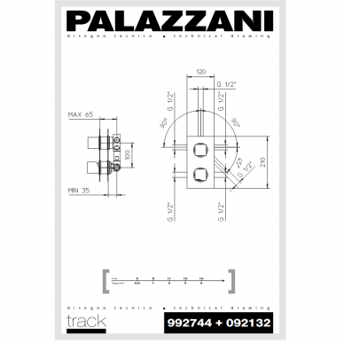 Potinkinis 2-5-ių eigų maišytuvas TRACK, Palazzani 6