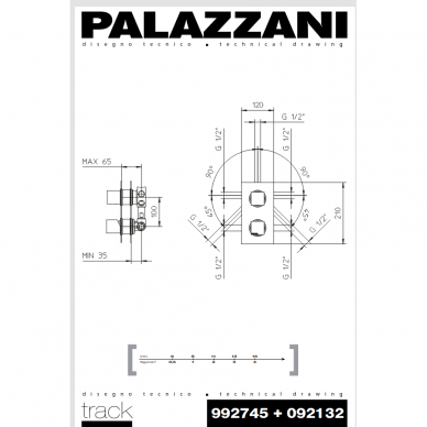 Potinkinis 2-5-ių eigų maišytuvas TRACK, Palazzani 8