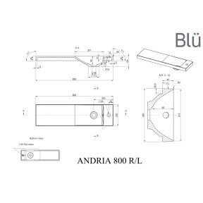 Praustuvas ANDRIA 800, akmens masė, BLU