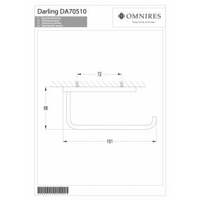 WC popieriaus laikiklis DARLING, aukso spalvos, Omnires