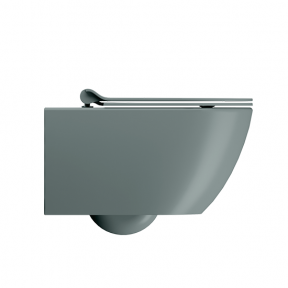 Bebriaunis WC PURA Color Ghiaccio 55x36 Swirlflush® Dualglaze® su Soft Close dangčiu, GSI