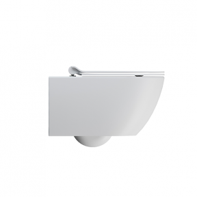 Matinis baltas WC PURA Color 55x36 Swirlflush® Dualglaze® su Soft Close dangčiu, GSI