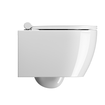 Подвесной унитаз без оправы PURA Compact 46x35 Swirlflush® Extraglaze®, GSI 1