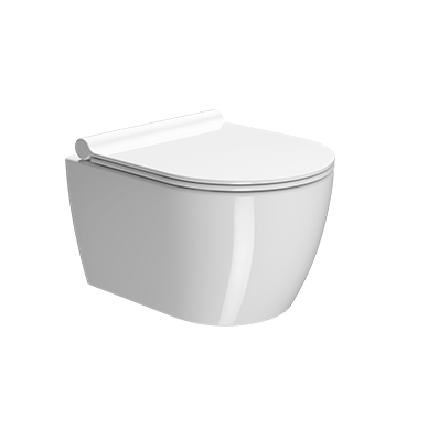 Bebriaunis pakabinamas WC PURA Compact 46x35 Swirlflush® Extraglaze®, GSI