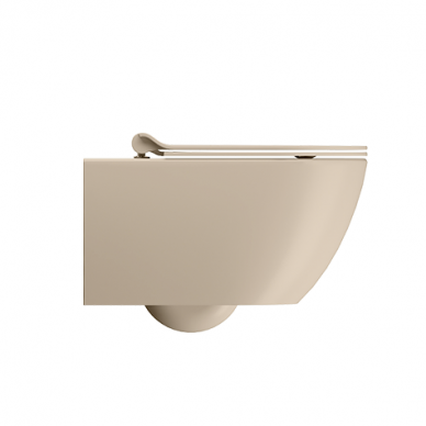 Bebriaunis WC PURA Color Creta 55x36 Swirlflush® Dualglaze® su Soft Close dangčiu, GSI 2