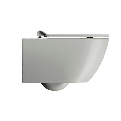 Bebriaunis WC PURA Color 55x36 Cenere Swirlflush® Dualglaze® su Soft Close dangčiu, GSI 2