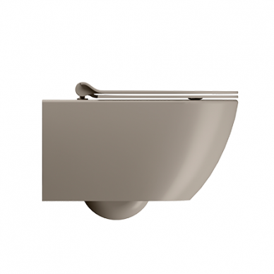 Bebriaunis WC PURA Color Tortora 55x36 Swirlflush® Dualglaze® su Soft Close dangčiu, GSI 2