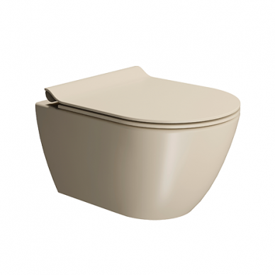 Bebriaunis WC PURA Compact Color 50x36 Swirlflush® Dualglaze® su Soft Close dangčiu, GSI (įvairių spalvų) 1