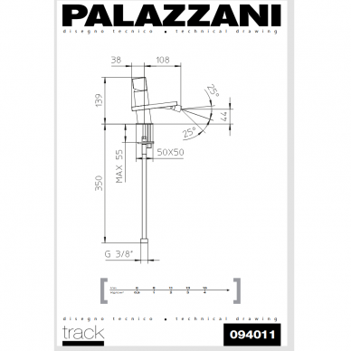 Bide maišytuvas TRACK, Palazzani 2