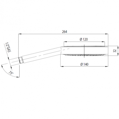 Ручной душ Bossini B00166 DINAMICA Ø 140 mm 8