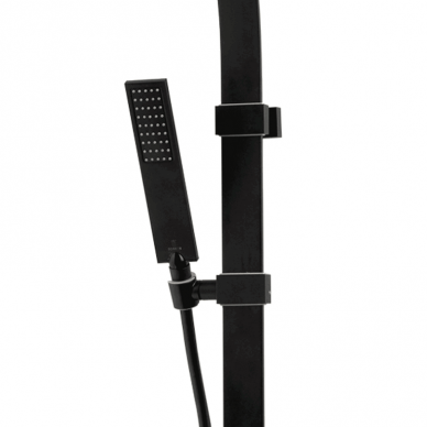 Душевой набор FLAT-One: подставка с лейкой, черный матовый, Bossini 1