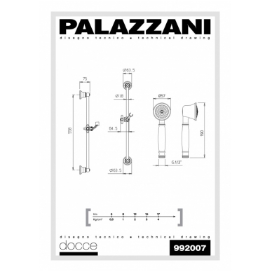 Комплект для душа Retro, Palazzani 1