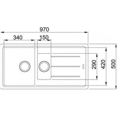 Plautuvė BASIS BFG 651, Fragranit, Franke 1