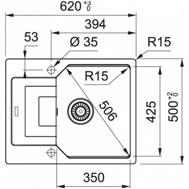 Мойка из фрагранита Franke UBG 611-62 1