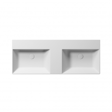 Двойная подвесная раковина матово-белая KUBE X 120x47, GSI