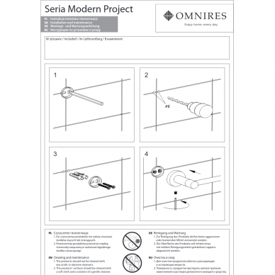 Крючок MODERN PROJECT, двойной, хром, Omnires 1