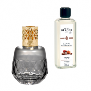 Katalitinė lempa CLARITY GREY + kvapas lempai Winter Joy 500ml, Maison Berger