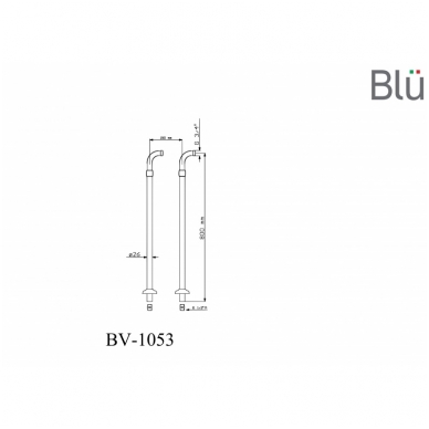 Ноги для смесителя в классическом стиле Blu 3