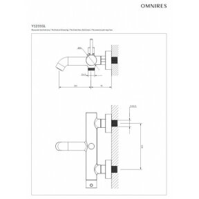 Komplektas voniai Y, vario spalvos, Omnires