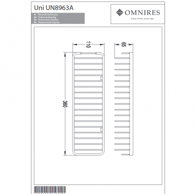 Krepšelis dušui UNI, auksas, Omnires