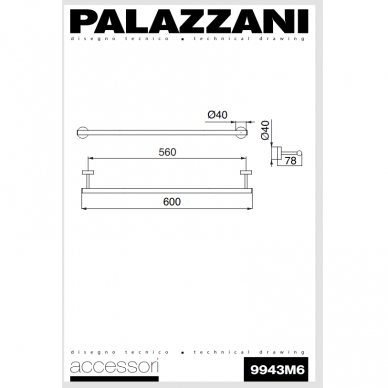 Laikiklis rankšluosčiams 60cm, įvairių spalvų, Palazzani 2