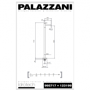 Maišytuvas praustuvui iš grindų IDROTECH 2, Palazzani