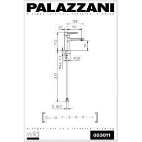 Maišytuvas praustuvui WILD, Palazzani