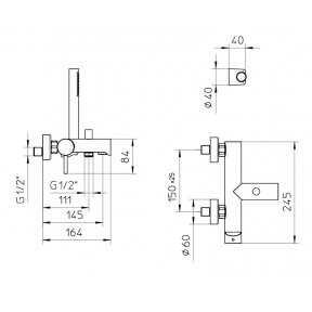 Maišytuvų komplektas MIMO / IDROTECH 2 / DIGIT 3, Palazzani