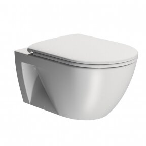 Matinis baltas bebriaunis WC PURA ECO 55x36 Swirlflush® Dualglaze®, GSI