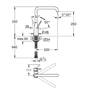 Смеситель для умывальника ESSENCE, Grohe 1