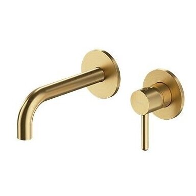 Смеситель из стены для умывальника OMNIRES Y1215HGLB, матовое золото brushed gold 1