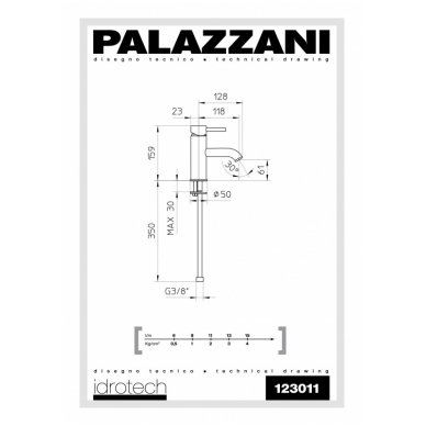 Maišytuvas praustuvui IDROTECH 2,  Palazzani