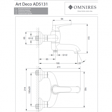 Komplektas voniai ART DECO, auksas, Omnires 2