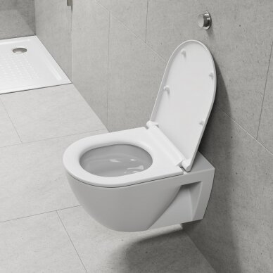 Matinis baltas bebriaunis WC PURA ECO 55x36 Swirlflush® Dualglaze®, GSI