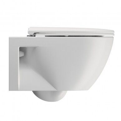 Matinis baltas bebriaunis WC PURA ECO 55x36 Swirlflush® Dualglaze®, GSI 10