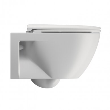 Matinis baltas bebriaunis WC PURA ECO 55x36 Swirlflush® Dualglaze®, GSI 2