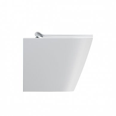 В поставке белый матовый унитаз KUBE X 55x36 Swirlflush® Dualglaze® с крышкой Soft Close, GSI 1