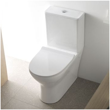 Pastatomas unitazas WC Sidney rimless su plonu Soft Close dangčiu, Bathco