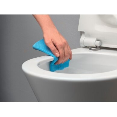 Matinis baltas WC PURA Color 55x36 Swirlflush® Dualglaze® su Soft Close dangčiu, GSI 4