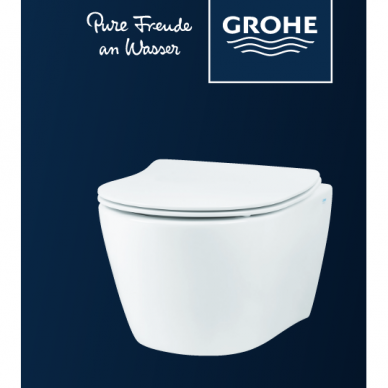 Grohe Serel Rimless WC puodas+Grohe Solido rėmas su klavišu